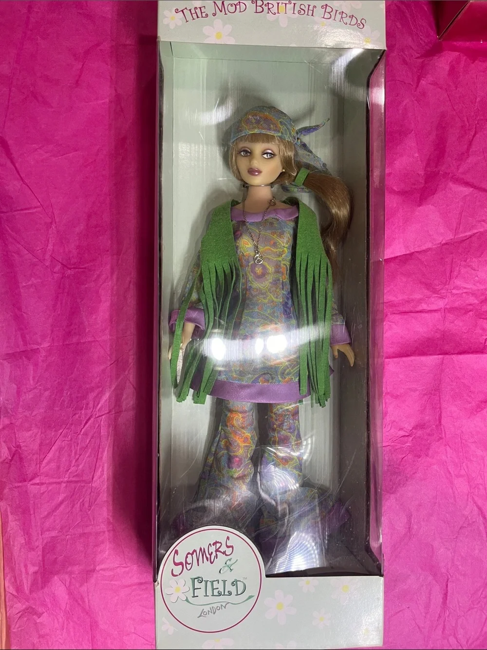 Somers & Field Mod British Birds Hippie Groovy Rock Doll Willow NRFB